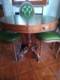 Tavolino da poker con 4 sedie