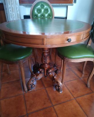 Tavolino da poker con 4 sedie