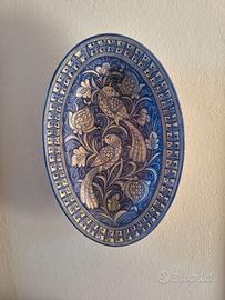 Piatto da Parete in Ceramica Decorata a Mano