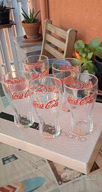 Lotto n. 5 Bicchieri Coca Cola, da collezione 