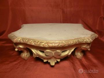 BASE IN LEGNO DORATO A FOGLIA ORO - 1700