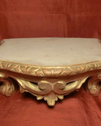 BASE IN LEGNO DORATO A FOGLIA ORO - 1700