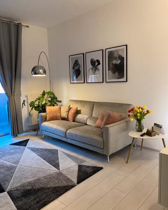 Divano 3 posti Poltronesofa grigio tessuto Nuvola