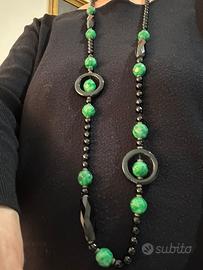 Collana onice e giada