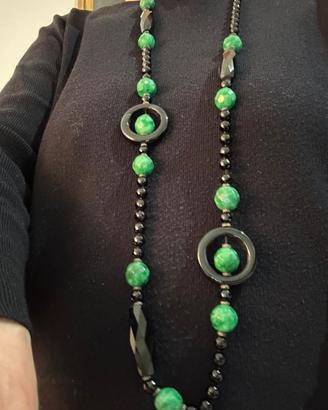 Collana onice e giada