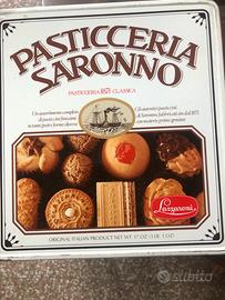 Scatola di latta pasticceria Saronno Lazzaroni