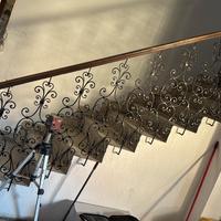 Ringhiera per scale ferro e legno