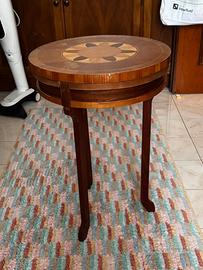 Elegante Tavolino Intarsiato Vintage legno