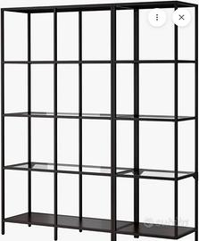 Scaffale componibile vetro nero