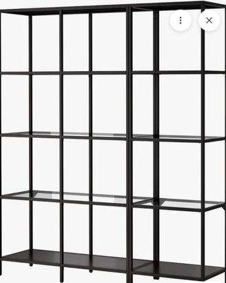 Scaffale componibile vetro nero