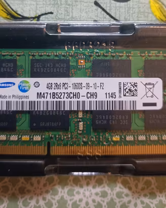 3 RAM DDR3 4gb per notebook