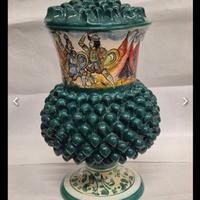 Vaso  pigna in ceramica Caltagirone