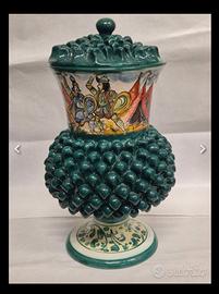 Vaso  pigna in ceramica Caltagirone