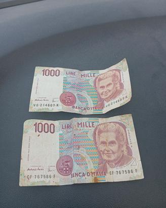 Banconote da 1000 lire Montessori 