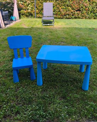 tavolino e seggiolino IKEA MAMMUT