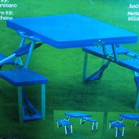 tavolo da Pic nic con sedie integrate