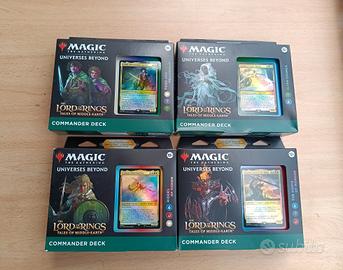 Magic Set 4 Decks Commander Lord of The Rings ENG