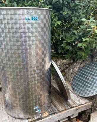 Botte acciaio 200 litri