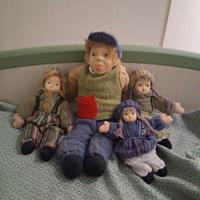 bambole di porcellana e stoffa