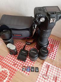 Canon EOS 500D. 4 Obiettivi Tokina + Canon. 4 SD.
