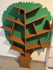 libreria ad albero in legno