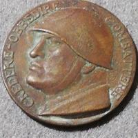Medaglia Visita Mussolini a Trento.