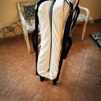 Letto brandina pieghevole a doghe con materasso 
