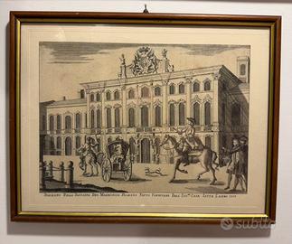 Stampa antica palazzo Litta milano cornice quadro