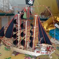 VELIERO UNICO ARTIGIANALE COSTRUITO CON FIAMMIFERI