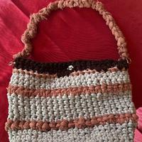 Borsa in fettuccia con fondo rigido multicolor