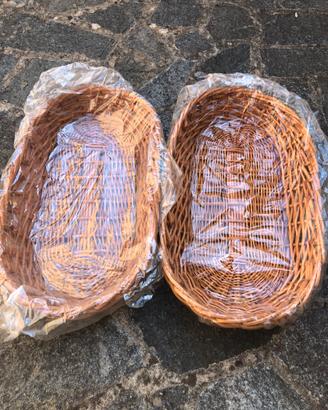 Cesto grande in vimini intrecciato nuovo
