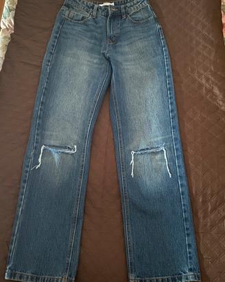 Jeans donna, taglia 40 colore blu, wide leg
