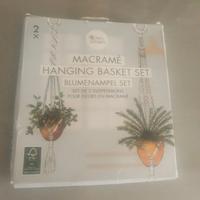 Macramè hanging basket per vasi di fiori