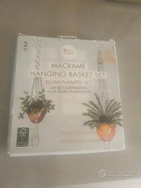 Macramè hanging basket per vasi di fiori