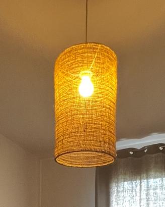 Lampadario a sospensione in juta