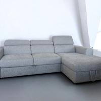 Divano letto con penisola contenitore