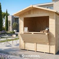 Chiosco in legno 222x168 cm aperto solo per prova