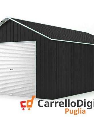 Baracca cantiere box 438x724 con saracinesca nero
