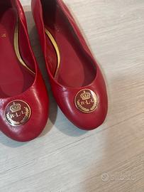 Ballerine Londyn Ralph Lauren pelle rossa