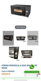 forno a gas portatile da esterno o campeggio