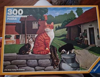 Puzzle Ravensburger Gatti. Gioco anni  80