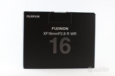 Obiettivo Fujifilm XF 16 f 2.8 R WR