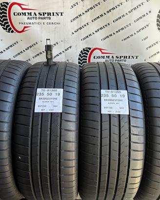 4 PNEUMATICI 235/50 R19 BRIDGESTONE ESTIVE 75%