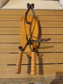 Morsa per prosciutto con supporto in legno