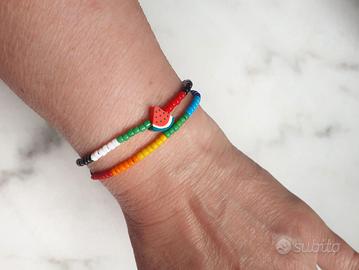 2 Braccialetti Amicizia Palestina e bandiera pace