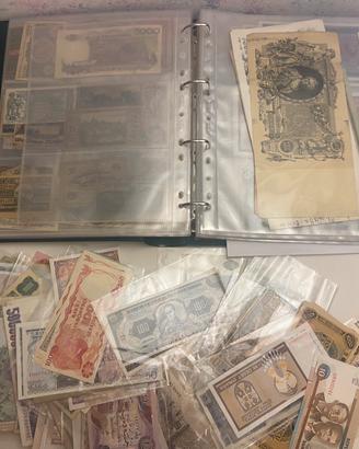 Banconote antiche  da collezione divise x nazioni