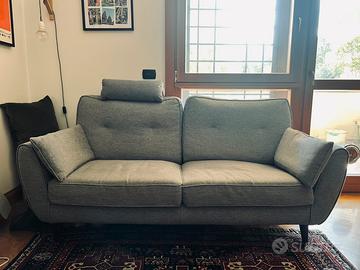 Divano Poltrone e Sofà 3 posti grigio - 185 cm