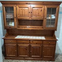 Credenza cucina vetrinetta in legno retró