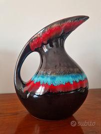 Brocca ceramica policroma anni 60