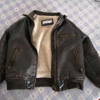 Giacca in pelle imbottita